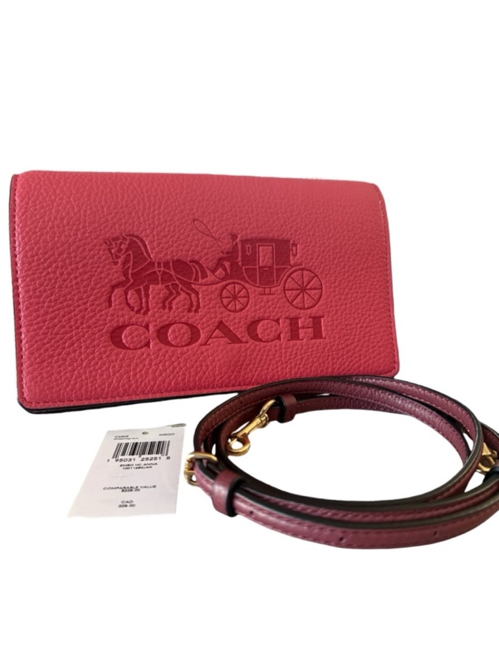 Coach Anna Foldover Clutch / Crossbody with Horse & Carriage (NWT)